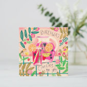 Zomer sangria verjaardagsfeest kaart (Staand voorkant)