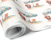 Zomer Santa Beach Kerstmis in juli Zomerfeest Cadeaupapier (Rol Hoek)