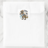 Zomer Saurus T-Rex SVG, Dinosaurus SVG, Vierkante Sticker (Tas)