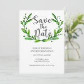 Zomer save the date. Trouwkaart tuin Date (Staand voorkant)