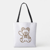 Zomer Schattige Beer Teddy Tote Bag (Achterkant)