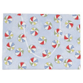 Zomer Schattige Strandballen Patroon Groot Cadeauzakje (Achterkant)