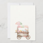 Zomer Schattigee PasteI Ice Cream Truck 3e Verjaar Kaart (Achterkant)