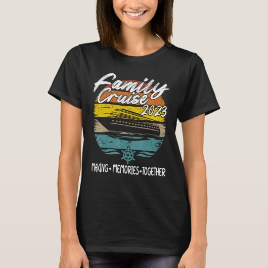 Zomer Scheepsreis Familie Cruise 2023 Making Memor T-shirt (Voorkant)
