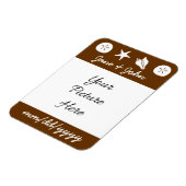 Zomer Schelpen in Chocolade Save-the-Date Magneet (Linkerzijde)