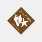 Zomer Schelpen in Chocolade Servetten (Hoek)