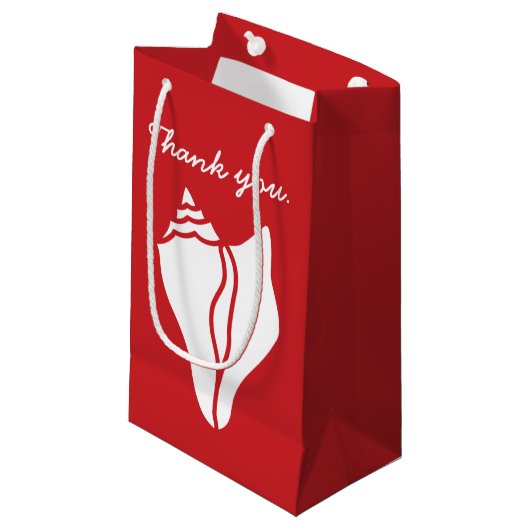 Zomer Schelpen in Kersen Cadeautas (Voorkant Gekanteld)
