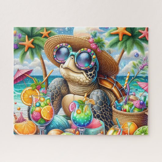 Zomer Schildpad Legpuzzel (Horizontaal)