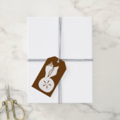 Zomer Seashells in Chocolate Gift Label Cadeaulabel (Met Touw)