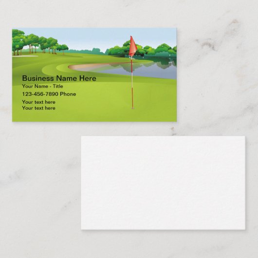 Zomer Seizoen Golf Thema Visitekaartje (Voorkant / Achterkant)