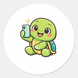 Zomer Selfie Ronde Sticker
