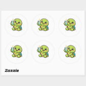 Zomer Selfie Ronde Sticker (Vel)