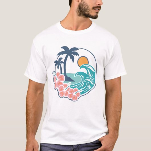 Zomer shirt , strand (Voorkant)