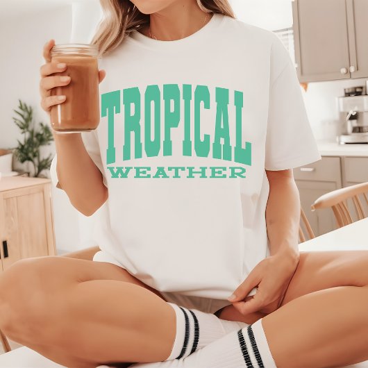 Zomer Shirt, Tropisch Weer Beachy Vibes Shirt