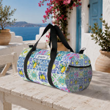 Zomer Siciliaans Blauw Geel Citrus Azulejo