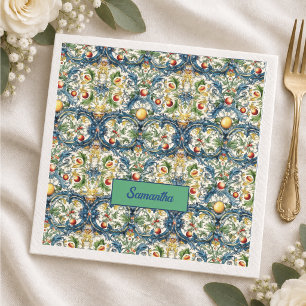 Zomer, Siciliaanse mediterrane oranje majolica Servet