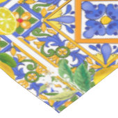 Zomer, Siciliaanse tegels, citrus, majolica Short  Tafelkleed (Gekanteld)