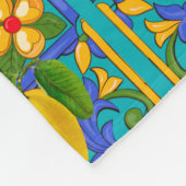 Zomer, Siciliaanse tegels, citrusvruchten, sinaasa Fleece Deken (Hoek)