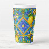 Zomer, Siciliaanse tegels, citrusvruchten, sinaasa Latte Mok (Voorkant)