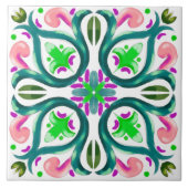 Zomer, Siciliaanse tegels, majolica, keramische te Tegeltje (Voorkant)