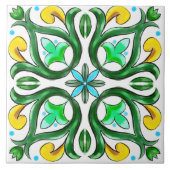 Zomer, Siciliaanse tegels, majolica, keramische te Tegeltje (Voorkant)