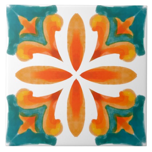 Zomer, Siciliaanse tegels, majolica, keramische te Tegeltje (Voorkant)