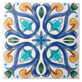 Zomer, Siciliaanse tegels, majolica, keramische te Tegeltje (Voorkant)