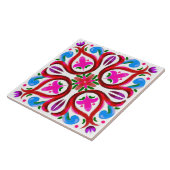 Zomer, Siciliaanse tegels, majolica, keramische te Tegeltje (Zijkant)