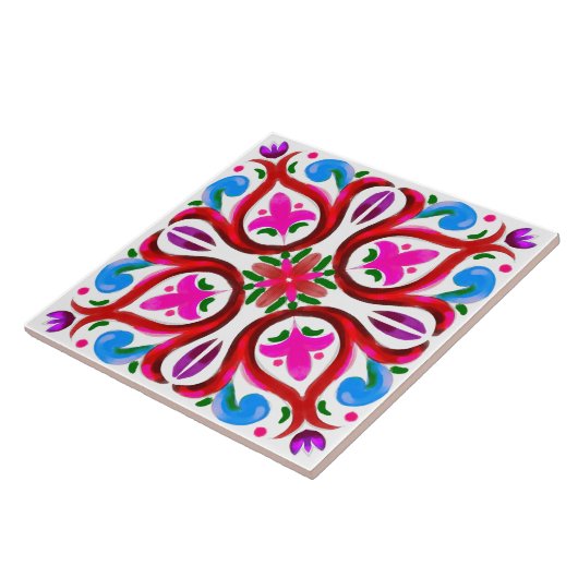 Zomer, Siciliaanse tegels, majolica, keramische te Tegeltje (Zijkant)