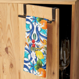 Zomer, Siciliaanse tegels, majolica, keramische te Theedoek