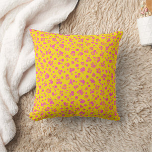 Zomer Sierkussen van Sunny Pink Stippen - 16 "x16"
