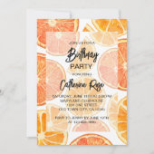 Zomer Sinaasappel Citrus Slice Verjaardagsfeestje Kaart (Voorkant)