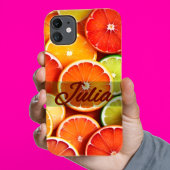 Zomer Sinaasappel Citrus Stijlvolle gepersonalisee Case-Mate iPhone Case