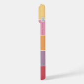 Zomer Sinaasappel koraal roze perzik rood Paarse s iPhone Hoesje (Linkerkant)