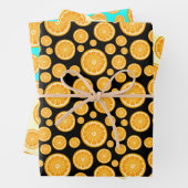 Zomer Sinaasappel Slice Citrusvruchten Inpakpapier Vel (In situ)