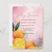Zomer Sinaasappels Baby Shower uitnodiging (Voorkant)