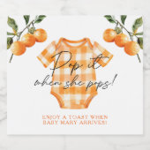 Zomer Sinaasappels Bodysuit Pop het als ze Poppen Sparkling Wijnetiket (Enkel label)