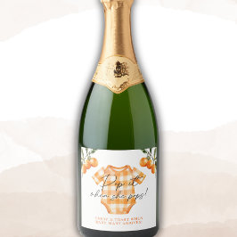 Zomer Sinaasappels Bodysuit Pop het als ze Poppen Sparkling Wijnetiket