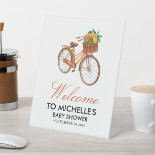 Zomer Sinaasappels Citrus Fruit Baby shower Welkom Reclamebord Met Voetstuk