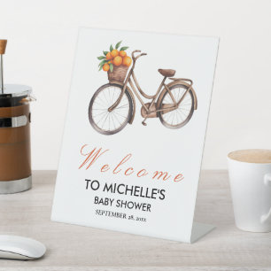 Zomer Sinaasappels Citrusfruit Baby Shower Welkom Reclamebord Met Voetstuk