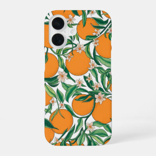 Zomer Sinaasappels Citrusfruit Bloemmotief iPhone 16 Hoesje