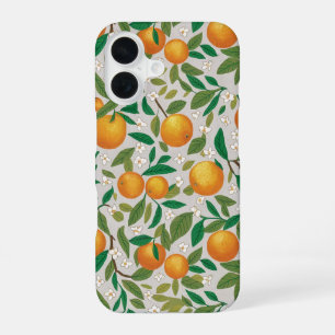 Zomer Sinaasappels Citrusfruit Bloemmotief iPhone 16 Hoesje