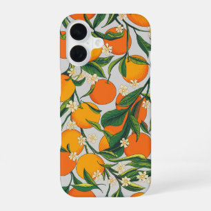 Zomer Sinaasappels Citrusfruit Bloemmotief iPhone 16 Hoesje