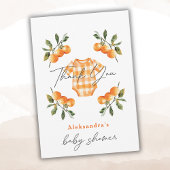 Zomer Sinaasappels Schattigee Bodysuit Baby shower Bedankkaart