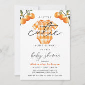 Zomer Sinaasappels Schattigee Bodysuit Baby shower Kaart (Voorkant)