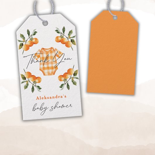 Zomer Sinaasappels Schattigee Bodysuit Dank u Cadeaulabel