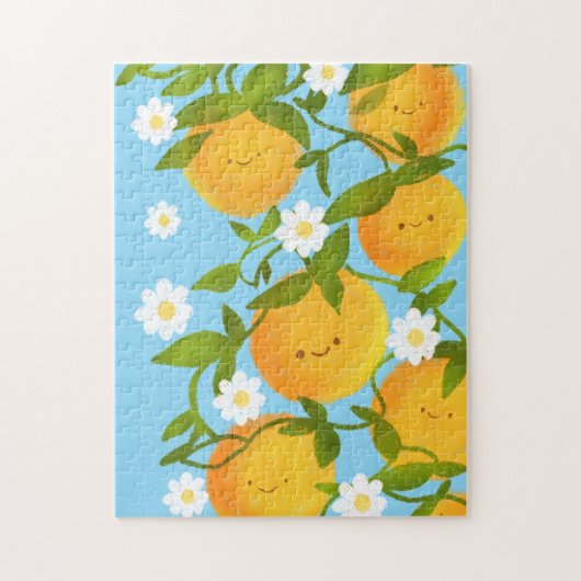 Zomer Sinaasappels Tree Garden Legpuzzel (Verticaal)