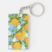 Zomer Sinaasappels Tree Garden Sleutelhanger (achterkant)