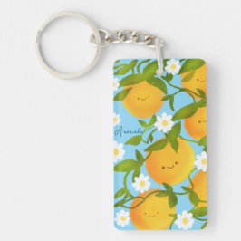 Zomer Sinaasappels Tree Garden Sleutelhanger