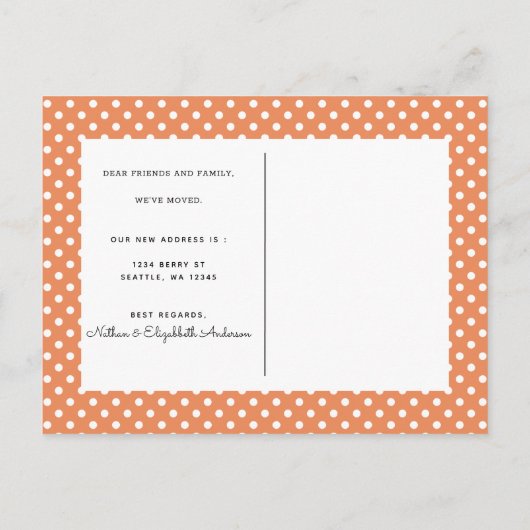 Zomer Sinaasappels Verplaatsend Aankondiging Brief (Achterkant)